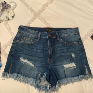 Fringe Jean Shorts